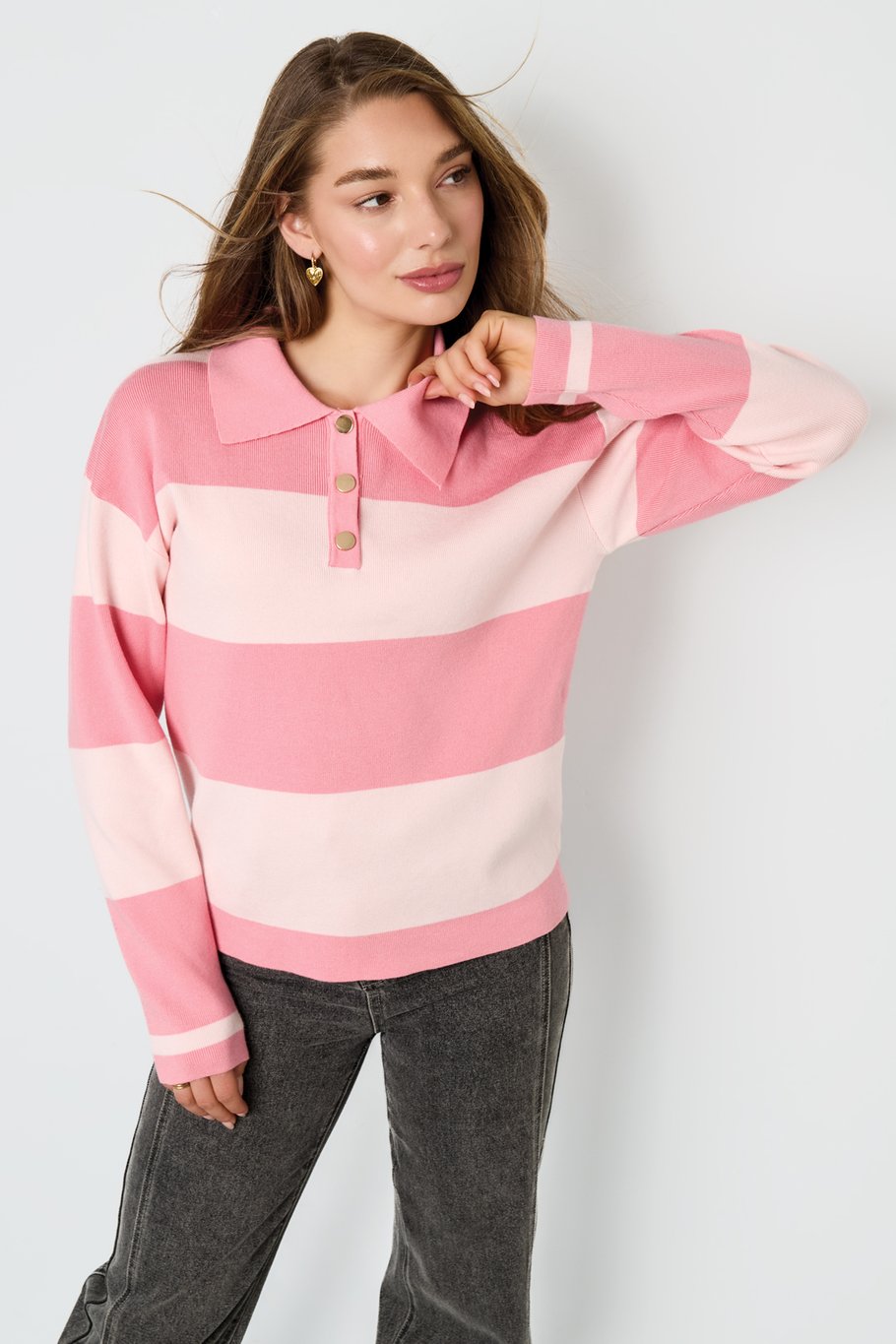 Strickpullover Streifen Casual Herbst/Winter Bild4